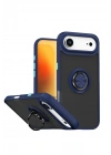 Mey İthalat®   iPhone 17 Air Montreal Yüzüklü Silikon Kapak - Lacivert