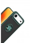 Mey İthalat®   iPhone 17 Air Montreal Yüzüklü Silikon Kapak - Yeşil