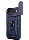 Mey İthalat®   iPhone 17 Air Pars Lens Yüzüklü Silikon - Lacivert