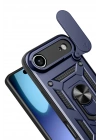 Mey İthalat®   iPhone 17 Air Pars Lens Yüzüklü Silikon - Lacivert