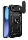 Mey İthalat®   iPhone 17 Air Pars Lens Yüzüklü Silikon - Siyah