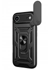 Mey İthalat®   iPhone 17 Air Pars Lens Yüzüklü Silikon - Siyah