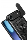 Mey İthalat®   iPhone 17 Air Pars Lens Yüzüklü Silikon - Siyah
