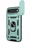 Mey İthalat®   iPhone 17 Air Pars Lens Yüzüklü Silikon - Yeşil
