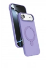 Mey İthalat®   iPhone 17 Air Regal Magsafe Standlı Kapak - Lila