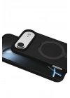 Mey İthalat®   iPhone 17 Air Regal Magsafe Standlı Kapak - Siyah