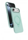 Mey İthalat®   iPhone 17 Air Regal Magsafe Standlı Kapak - Su Yeşili