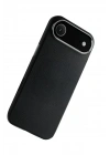 Mey İthalat®  iPhone 17 Air Wonder Deri Magsafe Kapak - Siyah