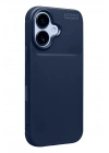 Mey İthalat®   iPhone 17 Auto Focus Karbon Kapak - Lacivert