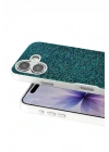 Mey İthalat®   iPhone 17 Bright Simli Kapak - Koyu Yeşil