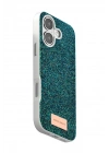 Mey İthalat®   iPhone 17 Bright Simli Kapak - Koyu Yeşil