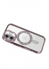 Mey İthalat®   iPhone 17 Joke Simli Magneticsafe Kılıf - Pembe