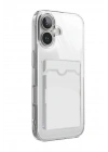 Mey İthalat®   iPhone 17 Kart Şeffaf Silikon - Şeffaf