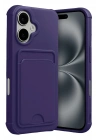 Mey İthalat®   iPhone 17 Kelvin Kartvizitli Silikon - Derin Mor