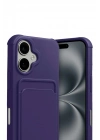 Mey İthalat®   iPhone 17 Kelvin Kartvizitli Silikon - Derin Mor