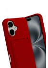 Mey İthalat®   iPhone 17 Kelvin Kartvizitli Silikon - Kırmızı