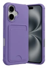 Mey İthalat®   iPhone 17 Kelvin Kartvizitli Silikon - Lila