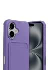 Mey İthalat®   iPhone 17 Kelvin Kartvizitli Silikon - Lila