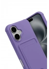 Mey İthalat®   iPhone 17 Kelvin Kartvizitli Silikon - Lila