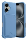 Mey İthalat®   iPhone 17 Kelvin Kartvizitli Silikon - Mavi