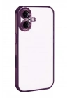 Mey İthalat®   iPhone 17  Lensli Silikon - Açık Mor