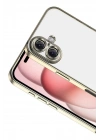 Mey İthalat®   iPhone 17  Lensli Silikon - Gold