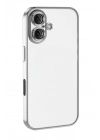 Mey İthalat®   iPhone 17  Lensli Silikon - Gümüş