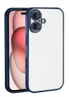 Mey İthalat®   iPhone 17  Lensli Silikon - Lacivert