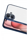 Mey İthalat®   iPhone 17  Lensli Silikon - Lacivert