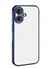 Mey İthalat®   iPhone 17  Lensli Silikon - Lacivert