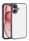 Mey İthalat®   iPhone 17  Lensli Silikon - Mor