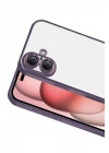 Mey İthalat®   iPhone 17  Lensli Silikon - Mor