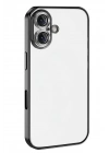 Mey İthalat®   iPhone 17  Lensli Silikon - Siyah