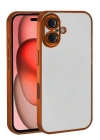Mey İthalat®   iPhone 17  Lensli Silikon - Turuncu
