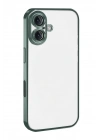 Mey İthalat®   iPhone 17  Lensli Silikon - Yeşil