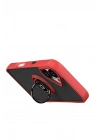 Mey İthalat®   iPhone 17 Montreal Yüzüklü Silikon Kapak - Kırmızı