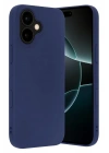 Mey İthalat®   iPhone 17 Nano içi Kadife Silikon - Lacivert