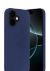 Mey İthalat®   iPhone 17 Nano içi Kadife Silikon - Lacivert