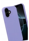 Mey İthalat®   iPhone 17 Nano içi Kadife Silikon - Lila