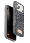 Mey İthalat®   iPhone 17 Pro Bright Simli Kapak - Gümüş