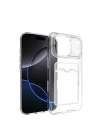 Mey İthalat®   iPhone 17 Pro Kart Şeffaf Silikon - Şeffaf