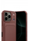 Mey İthalat®   iPhone 17 Pro Kelvin Kartvizitli Silikon - Bordo