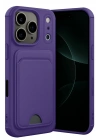 Mey İthalat®   iPhone 17 Pro Kelvin Kartvizitli Silikon - Derin Mor