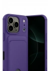 Mey İthalat®   iPhone 17 Pro Kelvin Kartvizitli Silikon - Derin Mor