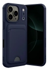 Mey İthalat®   iPhone 17 Pro Kelvin Kartvizitli Silikon - Lacivert