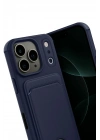 Mey İthalat®   iPhone 17 Pro Kelvin Kartvizitli Silikon - Lacivert