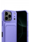 Mey İthalat®   iPhone 17 Pro Kelvin Kartvizitli Silikon - Lila