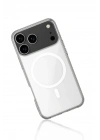 Mey İthalat®  iPhone 17 Pro Kılıf Magneticsafe Şeffaf Silikon - Şeffaf
