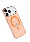 Mey İthalat®  iPhone 17 Pro Kılıf Pc Real Magsafe Kapak - Turuncu
