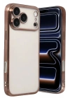 Mey İthalat®   iPhone 17 Pro  Lensli Silikon - Çöl Titanyum